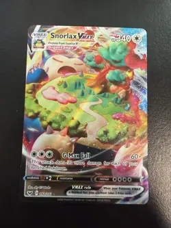Pokemon TCG Snorlax VMAX Sword & Shield Base Set 142/202 NM - Image 1