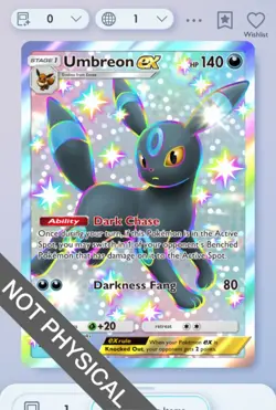 Pokemon TCG Pocket - Umbreon EX Shiny 2⭐, Fantastical Parade, English - Image 1