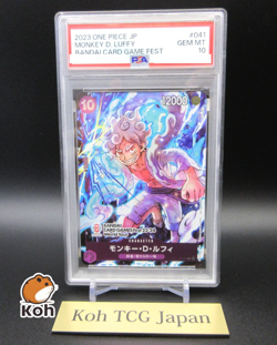 PSA 10 Luffy P-041 BANDAI CARD GAME Fest 23-24 World Tour Promo ONE PIECE Card - Image 1