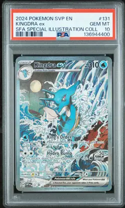 2024 POKEMON SVP PROMO SPECIAL ILLUSTRATION COLLECTION #131 KINGDRA EX PSA 10 - Image 1