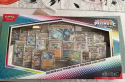 Pokemon TCG SV Prismatic Evolutions Lucario EX & Tyranitar EX Premium Collection - Image 1