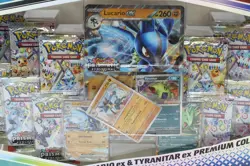 Pokemon TCG SV Prismatic Evolutions Lucario EX & Tyranitar EX Premium Collection - Image 2