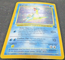 Lapras Holo Fossil Set 1999 Vintage Pokemon Card 10/62 - Image 1