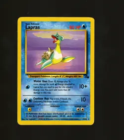 Lapras 1999 Vintage WOTC Regular Rare Fossil Set Pokemon TCG Card 25/62 NM - Image 1
