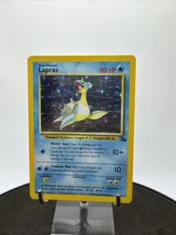 Lapras 10/62 Fossil Set Rare Holo Pokemon Card 1999 WOTC - Image 1