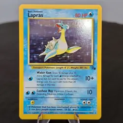 Lapras Holo Rare Fossil Set 10/62 Vintage 1999 WOTC Pokemon Unlimited NM ⭐ - Image 1