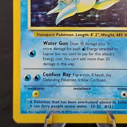 Lapras Holo Rare Fossil Set 10/62 Vintage 1999 WOTC Pokemon Unlimited NM ⭐ - Image 2