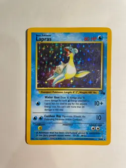 Pokemon Fossil - Lapras 10/62 MP WoTC HOLO Card Base Set / Jungle/1999/Rare - Image 1