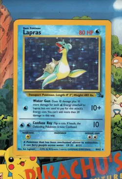Pokemon TCG Lapras 25/62 Base Set Holo Rare WOTC pLAYED - Image 1