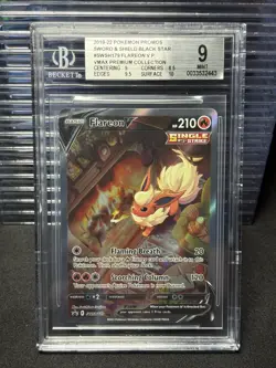 Flareon V Pokemon Black Star Promo SWSH179 Premium Collection 2021 Alt Art BGS 9 - Image 1