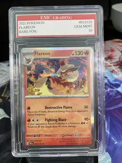 FLAREON 2025 FOIL #013/131 Pokemon Card GRADED 10 TCG CCG - Image 1