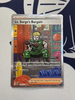 Pokemon TCG Lt. Surges Bargain SIR Trainer 185/132 Mega Evolutions Near Mint - Image 1