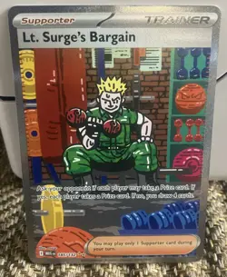 2025 Pokemon TCG - Lt. Surge's Bargain - 185/132 (SIR) - Mega: Mega Evolution - Image 1
