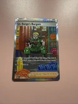*READ DESC* NM | Lt. Surge's Bargain 185/132 - Mega Evolutions SIR | Pokemon TCG - Image 1