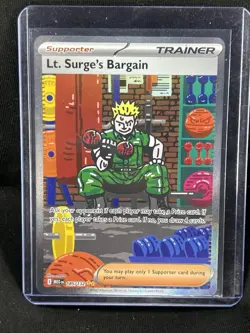 Pokemon TCG Lt. Surge’s Bargain 185/132 SIR Holo Mega Evolution English 🔥🔥🔥🔥 - Image 1