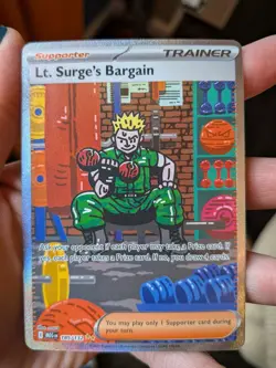 Pokemon TCG Lt. Surges Bargain SIR Trainer 185/132 Mega Evolutions Near Mint - Image 1