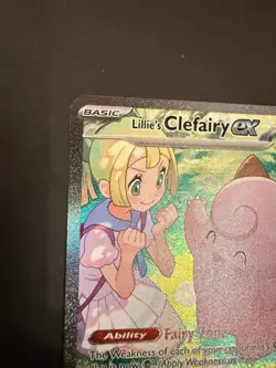 Pokemon TCG Lillie's Clefairy EX Journey Together SIR Card 184/159 NM Condition - Image 4