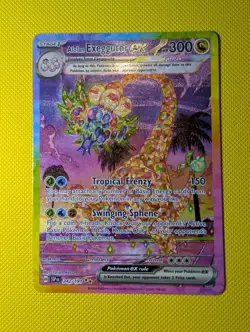 Pokemon TCG Card Alolan Exeggutor ex 242/191 Sv08 Surging Sparks SIR - NM - Image 1