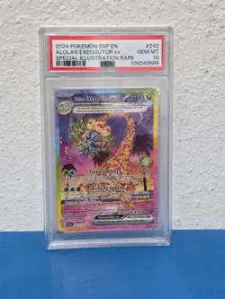 PSA 10 GEM MINT Alolan Exeggutor ex 242/191 Surging Sparks SIR Pokemon TCG - Image 1