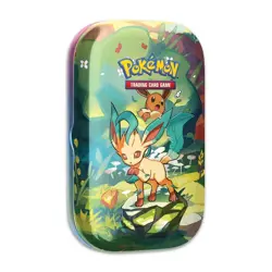 Pokemon TCG Scarlet & Violet Prismatic Evolutions Mini Tin (Leafeon) Sealed - Image 1