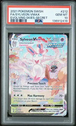 2021 POKEMON SWORD & SHIELD EVOLVING SKIES SECRET FULL ART/SYLVEON VMAX PSA 10 - Image 1