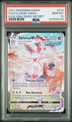 2021 POKEMON SWORD & SHIELD EVOLVING SKIES SECRET FULL ART/SYLVEON VMAX PSA 10 - Image 1