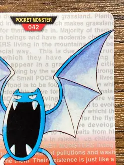 Pokemon Carddass Card Golbat File No.42 Bandai Pocket Monsters Red ver. 1996 - Image 4