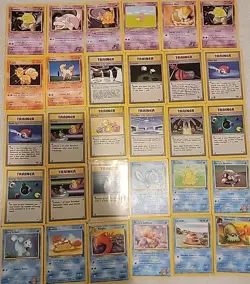 Pokemon TCG Vintage Base Set 30 Card Mixed Lot - Image 1