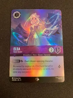 2025 DISNEY LORCANA TCG FABLED ELSA SNOW QUEEN EPIC CARD 210/204 EN 9 B - Image 1