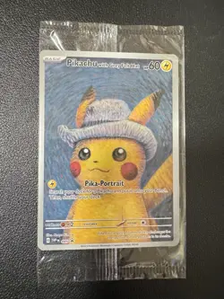 PIKACHU VAN GOGH WITH GREY FELT HAT SVP EN 085 PROMO POKEMON CARD-SEALED - Image 1