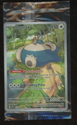 2023 Pokemon Scarlet & Violet SNORLAX #051 Black Star Promo Full Art JFB4 - Image 1