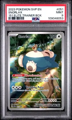 Pokemon Scarlet & Violet 151 - SNORLAX BLACK STAR PROMO HOLO - SVP 051 - PSA 9 - Image 1