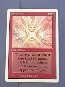Magic the Gathering MTG Unlimited Mana Flare NM (Beta Bob) - Image 1