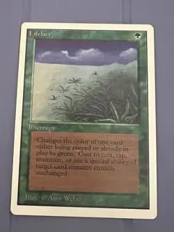 Magic the Gathering MTG Unlimited Lifelace NM (Beta Bob) - Image 1