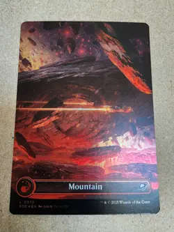 Mountain - #370 (Borderless) (Galaxy Foil) Edge of Eternities Foil - Mtg - Image 1