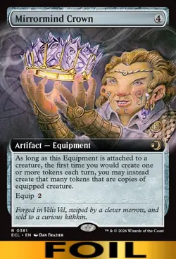 Mirrormind Crown ** FOIL EXTENDED ART ** #381 - Lorwyn Ecliped - NM MTG - Image 1