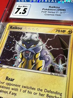 CGC 7.5 Raikou POP SERIES 2 RARE Holo | (3/17) | Pokemon TCG Promo | MINT - Image 2