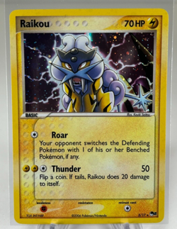 Pokemon Raikou 3/17 POP Series Holo 2006 Pokemon TCG LP - Image 1
