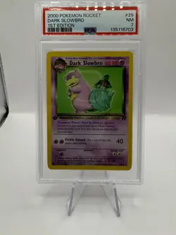 Pokemon Rocket 1st Edition DARK SLOWBRO NON HOLO 29/82 PSA 7 Pokemon - Image 1