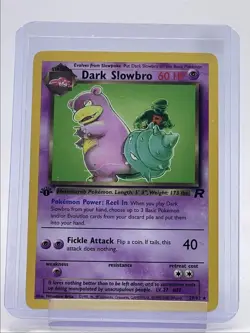 DARK SLOWBRO 2000 POKEMON TEAM ROCKET 1ST EDITION RARE NON HOLO 29/82 Q6233 - Image 1
