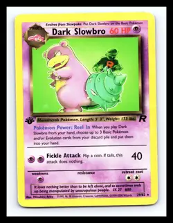 💥 DARK SLOWBRO 1st Edition Pokemon TCG 2000 Team Rocket Set Non HOLO # 29/82 - Image 1