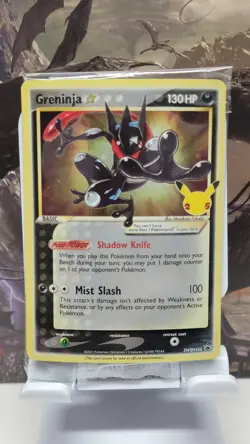 Pokemon Greninja Gold Star SWSH144 Celebrations Black Star Promo Card Sealed - Image 1