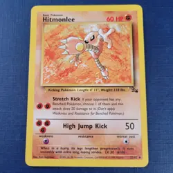 Pokemon Hitmonlee 22/62 Fossil Regular Lightly Played *FREE SHIPPING* - Image 1