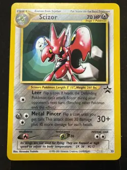 Pokemon Card - Scizor #33 WoTC Black Star Promo NM - Image 1