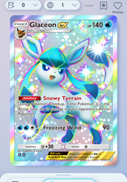 Pokemon TCG POCKET - Glaceon EX Shiny 2⭐, Wisdom of Sea and Sky, English - Image 3