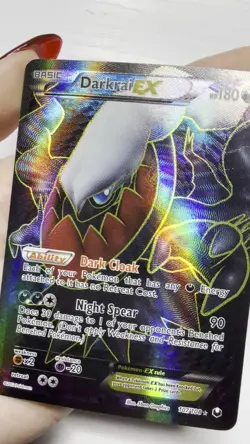 Darkrai EX 107/108 Black & White Dark Explorers Full Art UR Pokemon Card NM - Image 2
