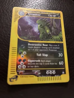 Pokemon Tyranitar 2002 Expedition Base Set 40/147 Reverse Holo E Series - Image 2