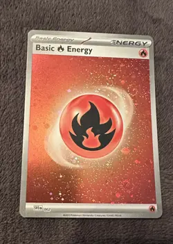 Fire Energy 002 Holo ENGLISH - Pokemon 151 NM/M- 3 SWIRLS - Image 1