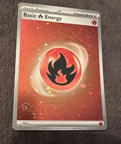 Fire Energy 002 Holo ENGLISH - Pokemon 151 NM/M- 3 SWIRLS - Image 3