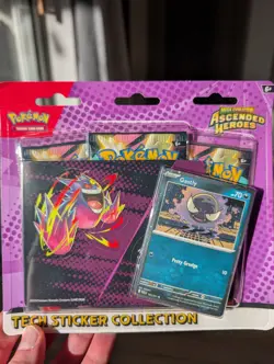 Pokemon TCG Ascended Heroes Tech Sticker Collection GASTLY👻🎊New Sealed 3-Pack - Image 2